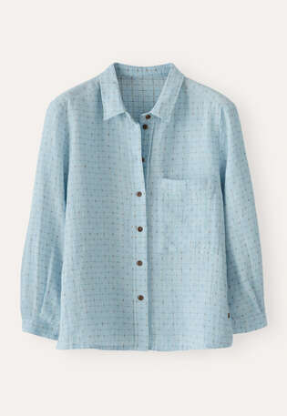 Cross-weave shirt, Soft blue, webstill