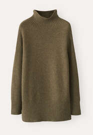 Reverse-stitch sweater, Moss green, webstill