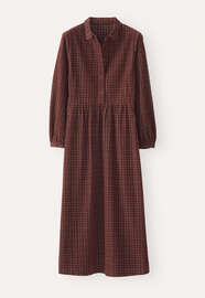 Checked dress, Chilli plum, webstill