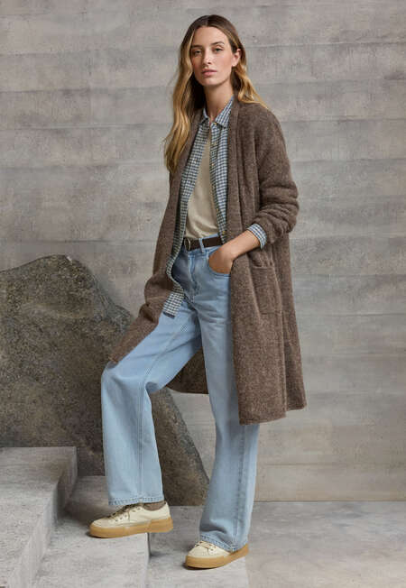 Edge-to-edge cardigan, Soft brown, completeTheLook