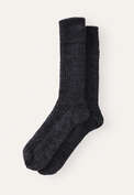 Ribbed socks, Charcoal, webstill