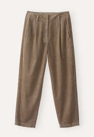 Pleat-front trousers, Taupe brown, webstill