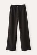 Straight-leg trousers, Brown black, webstill