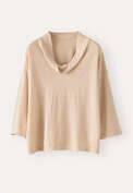Cowl-neck sweater, Parchment, webstill