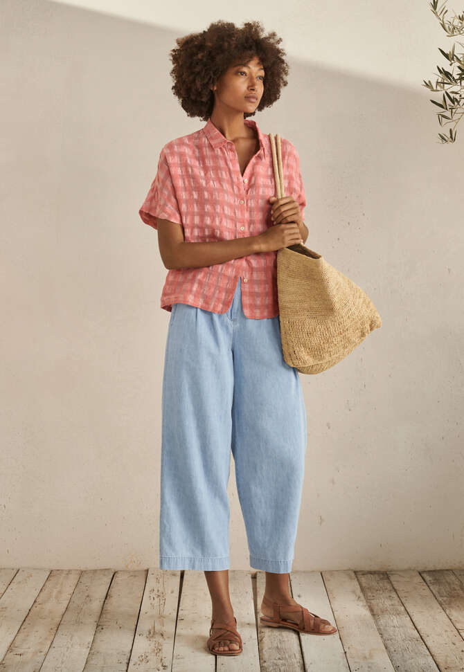 Short-sleeve shirt, Red coral, completeTheLook