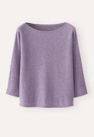 Boat-neck sweater, Purple, webstill