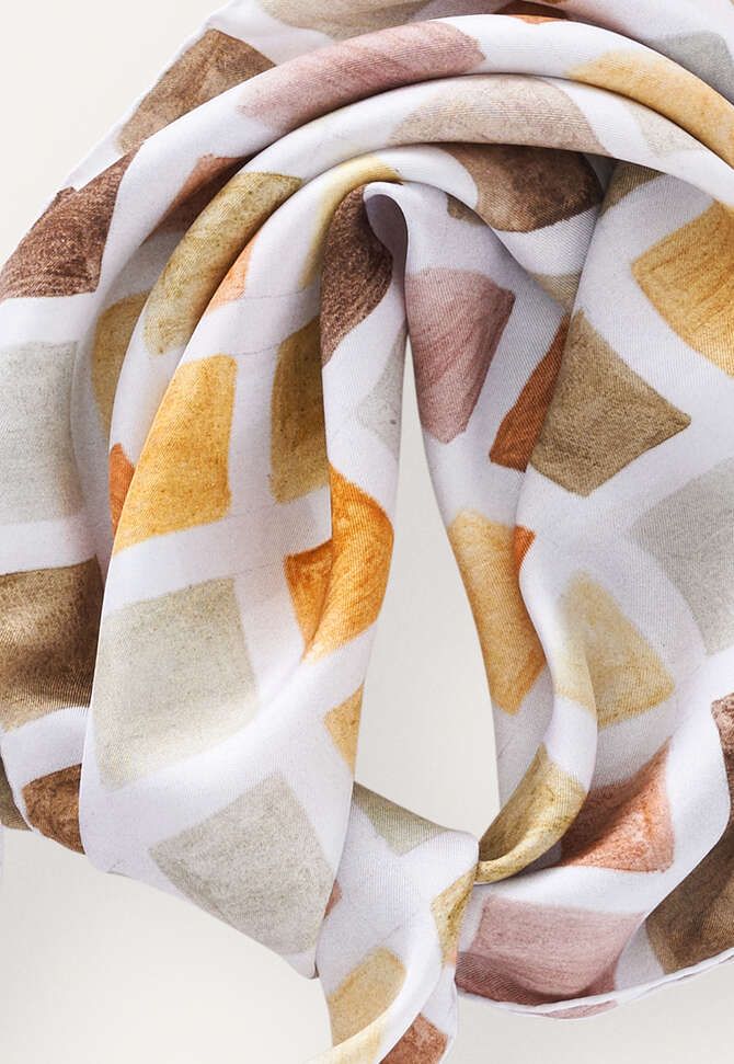 Square scarf, Orange ochre, completeTheLook