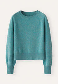 Raglan-sleeve sweater, Ocean turquoise, webstill