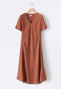 Bias-cut dress, Red terracotta, webstill
