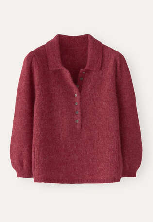 Collared sweater, Maroon pink, webstill