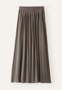 Long pleated skirt, Taupe grey, webstill