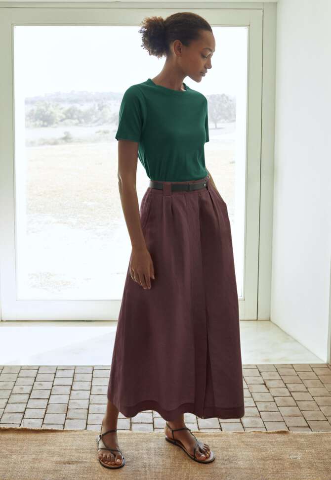 A-line skirt, Coffee, completeTheLook