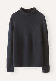 High-neck sweater, Blue black, webstill