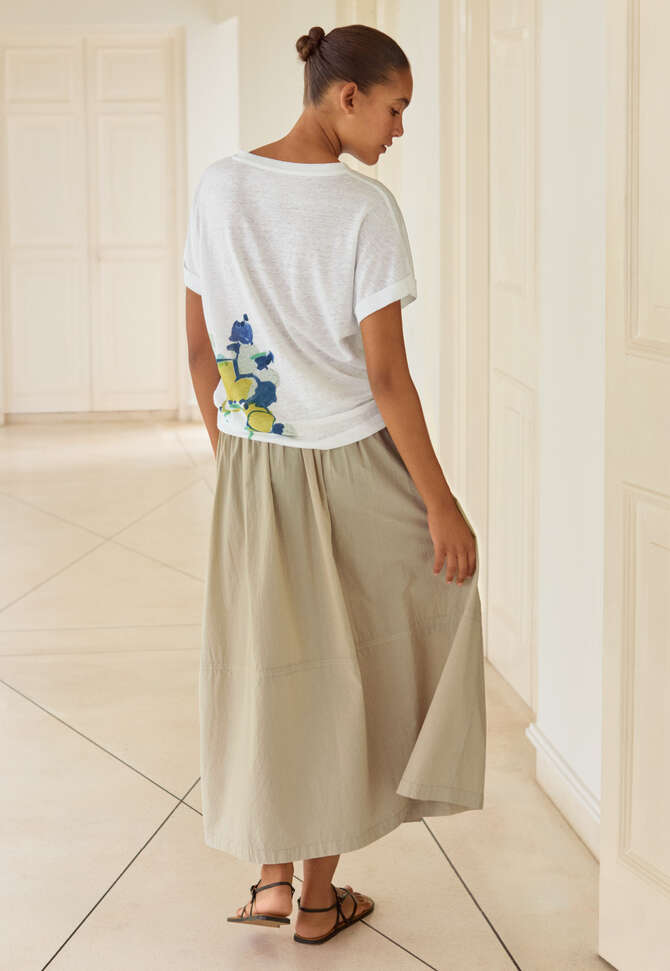 Bell-shaped skirt, Stone, completeTheLook