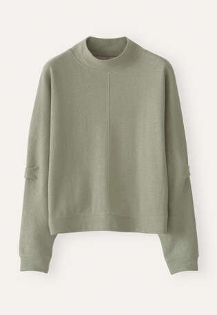 Tuck sleeve sweatshirt, Washed sage, webstill