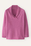 Shawl-collar sweater, Peony, webstill