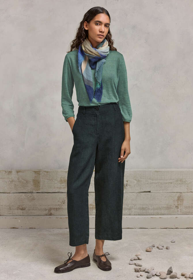 Round-neck top, Dark jade, completeTheLook