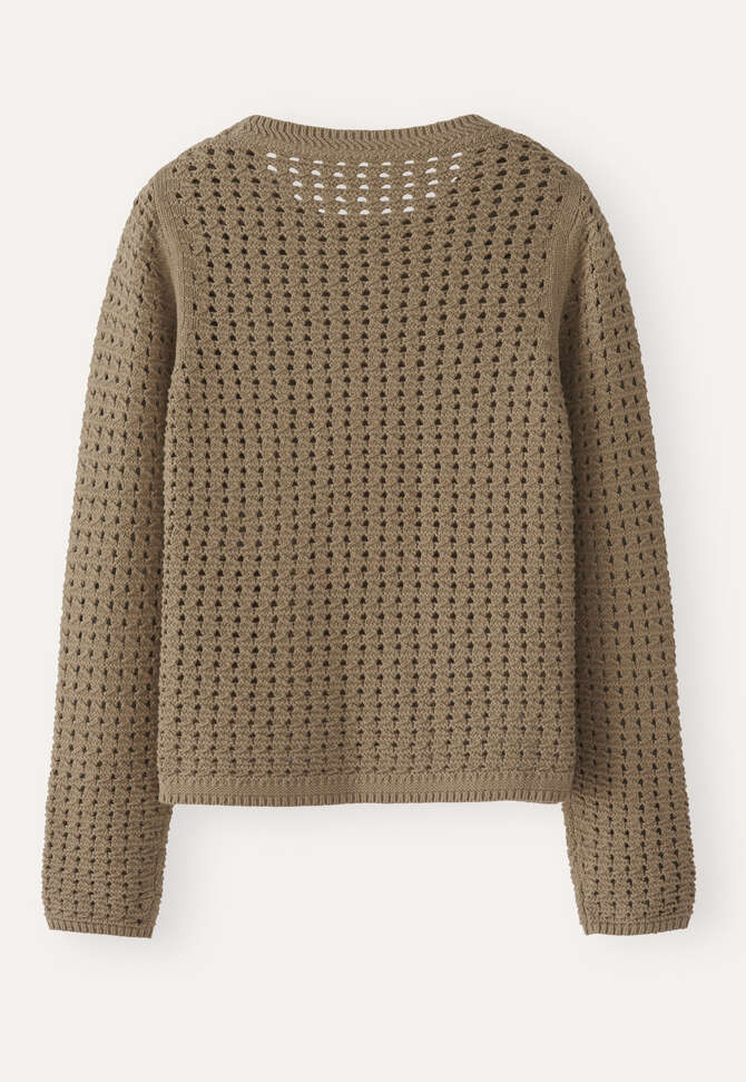 Crochet sweater, Soft khaki, completeTheLook