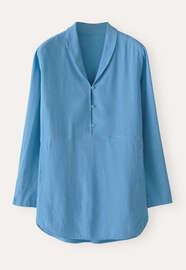 Shawl-collar blouse, Marine, webstill