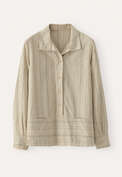 Funnel-neck blouse, Soft ochre, webstill