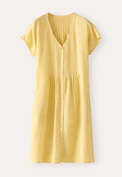 Tuck-detail dress, Yellow, webstill