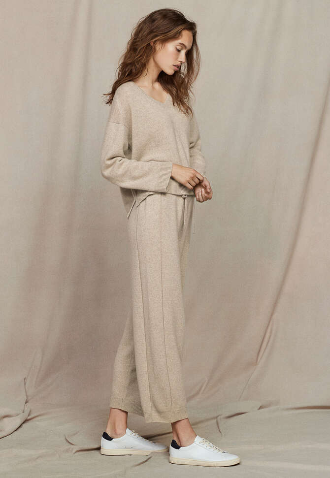 Knitted trousers, Fawn, completeTheLook