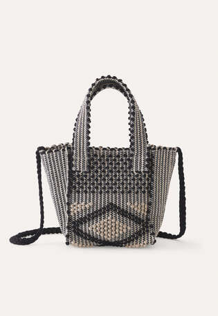 Knotted bag, Black and white, webstill