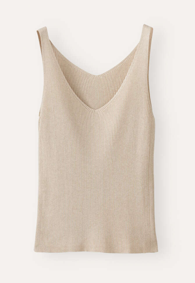 Knitted vest, Ecru fawn, completeTheLook