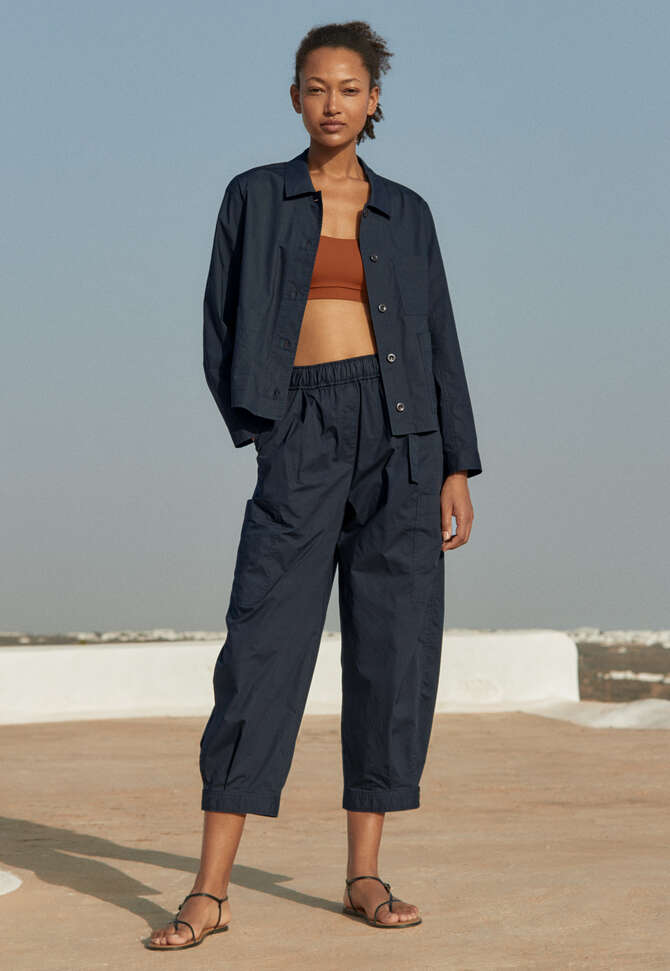 Cropped pull-on trousers, Midnight, completeTheLook