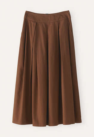 Box pleat skirt, Toffee, webstill