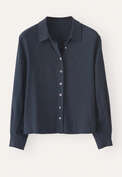 Curved-sleeve blouse, Midnight, webstill