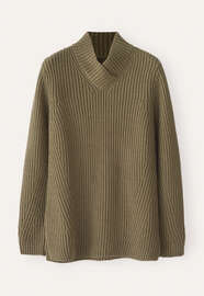 Long ribbed sweater, Moss green, webstill