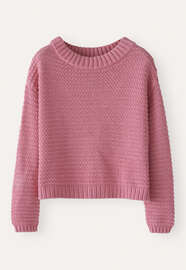 Dolman-sleeve sweater, Berry pink, webstill