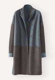 Funnel-neck coat, Brown aqua, webstill