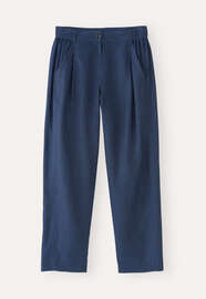 Cropped tapered trousers, Midnight blue, webstill