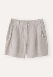 Pleat-front shorts, Mink, webstill