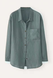 Garment-dyed overshirt, Dark bay, webstill