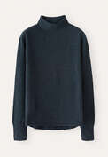 Slim funnel-neck sweater, Petrol slate, webstill