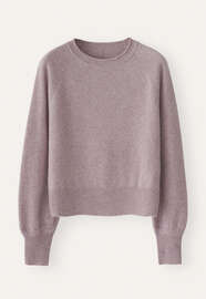 Raglan-sleeve sweater, Mauve cream, webstill