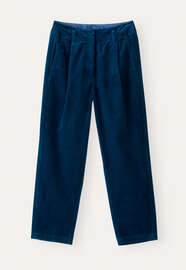 Pleat-front trousers, Teal marine, webstill
