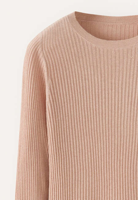 Ribbed sweater, Pale blush, completeTheLook