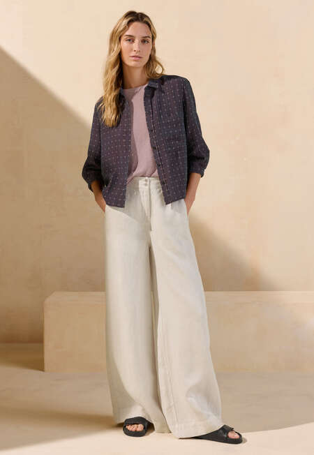 Wide-leg trousers, Ecru, completeTheLook