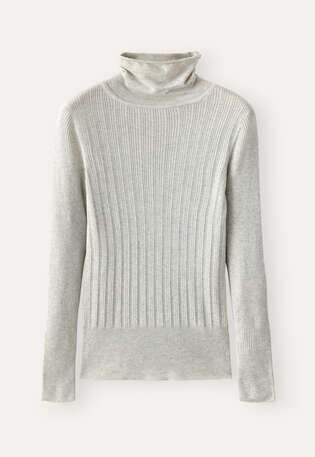Ribbed sweater, Ecru grey, webstill