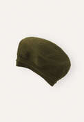 Knitted beret, Khaki, webstill