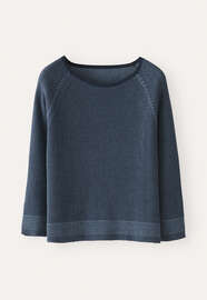 Two-toned rib sweater, Petrol ink, webstill