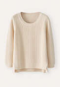 Open-stitch sweater, Parchment, webstill