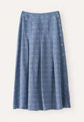 Dobby-weave pleated skirt, Cornflower blue, webstill