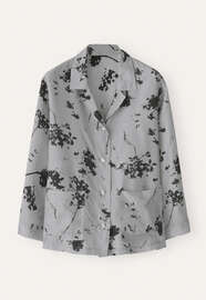 Printed silk pyjamas, Grey mink, webstill