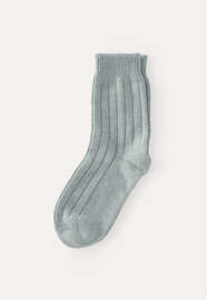 Ribbed socks, Soft aqua, webstill