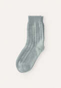 Ribbed socks, Soft aqua, webstill